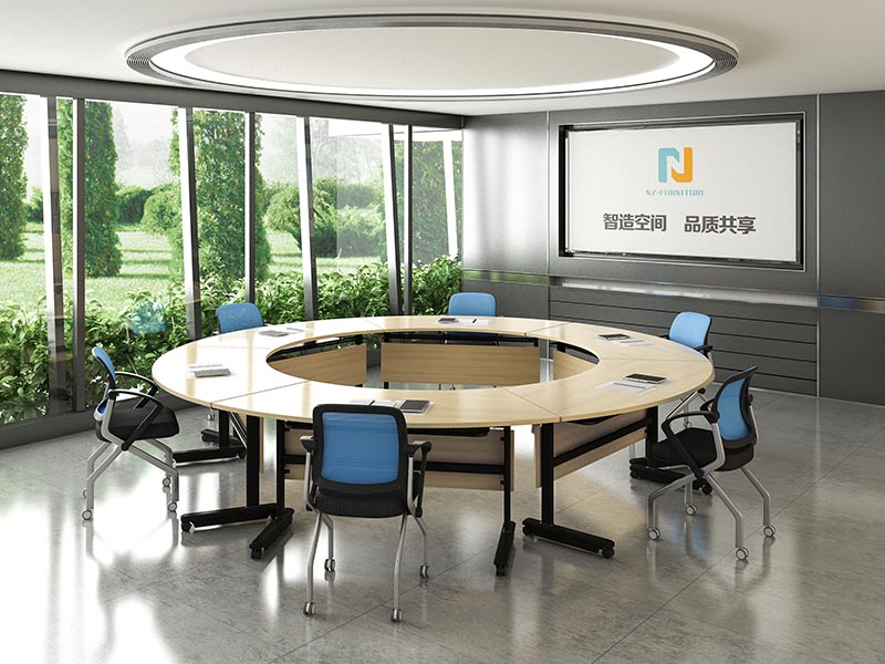 6/8/10/12/16/20Persons Folding Modular conference table on wheels FT-003C